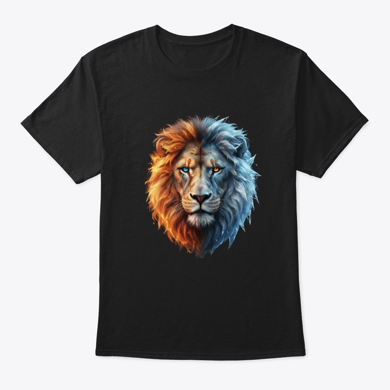 Fire and Ice Lion Face