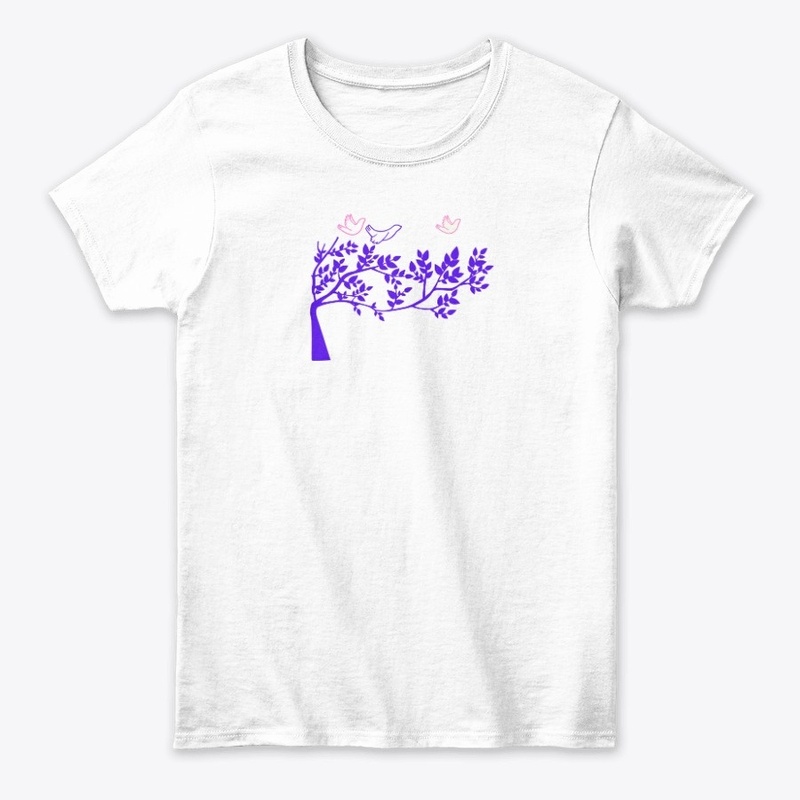 T SHIRT WITH TREE DESIGN 