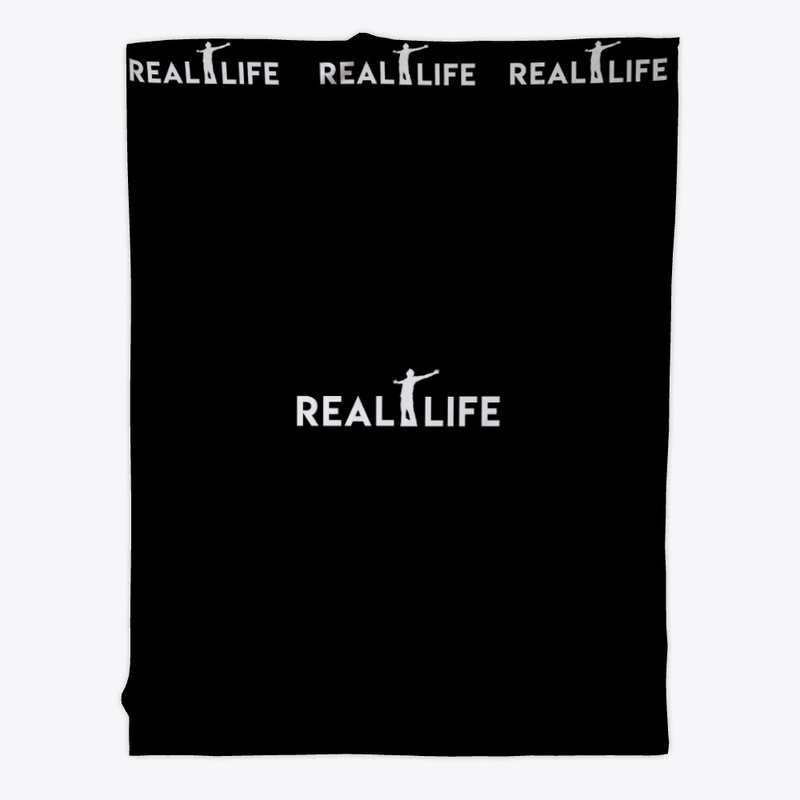 Real Life BASIC white logo blanket