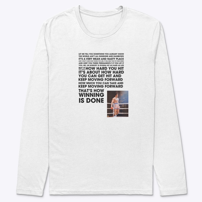 Rocky inspirational quote White hoodie