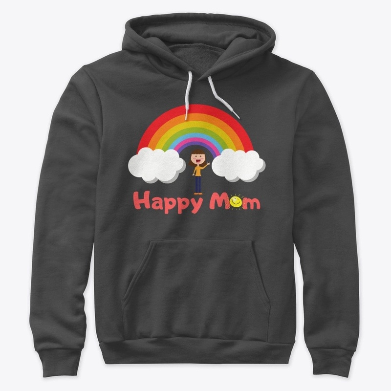 Rainbow colored design for happy moms