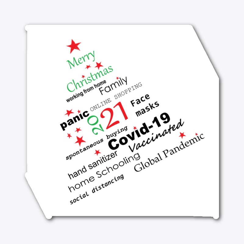 Christmas Die Cut Sticker Covid-19 2021