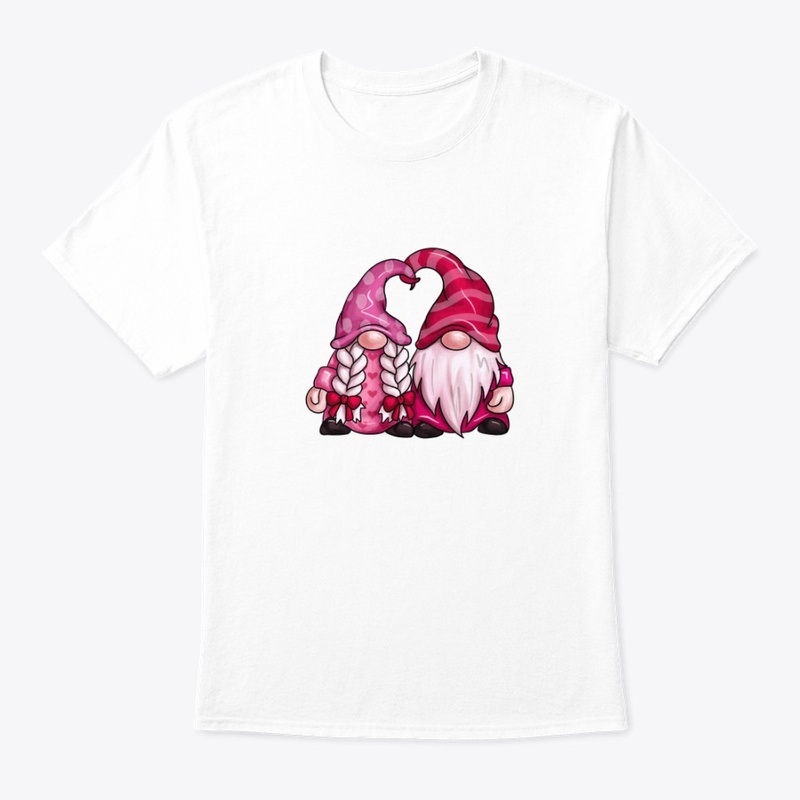 valentine gnome couple tshirt