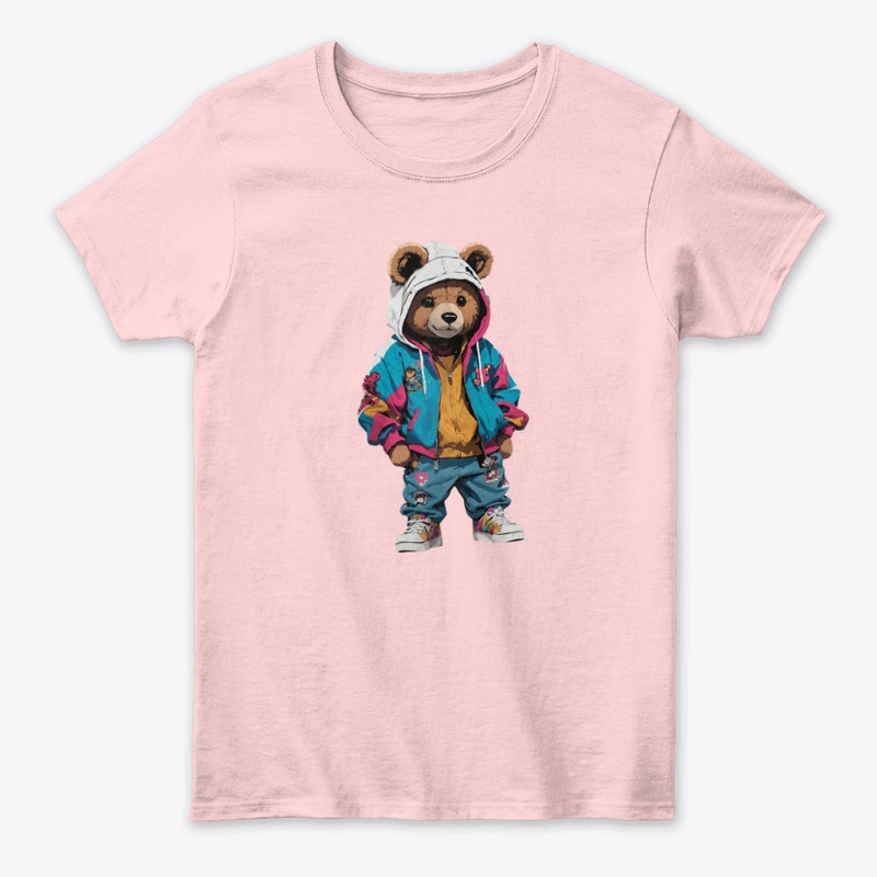 Cute Streetwear Teddy Bear Graphic