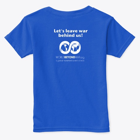 Peace Banner Royal  T-Shirt Back