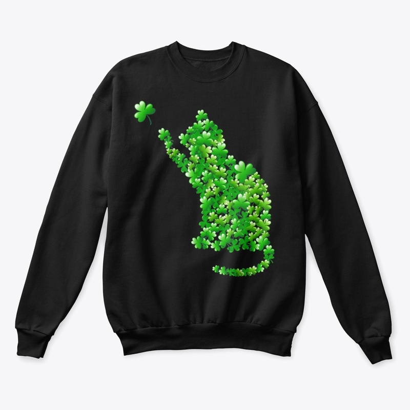 Patrick's Day Shamrock Cat T-Shirt