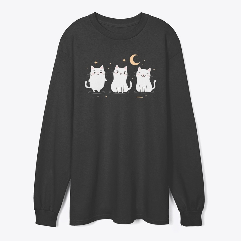 Three Cats and the Moon Cat Design