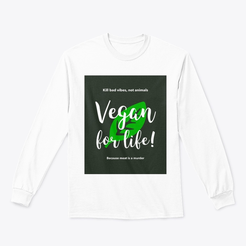 Vegan T-Shirt Vegan for Life (W/B)