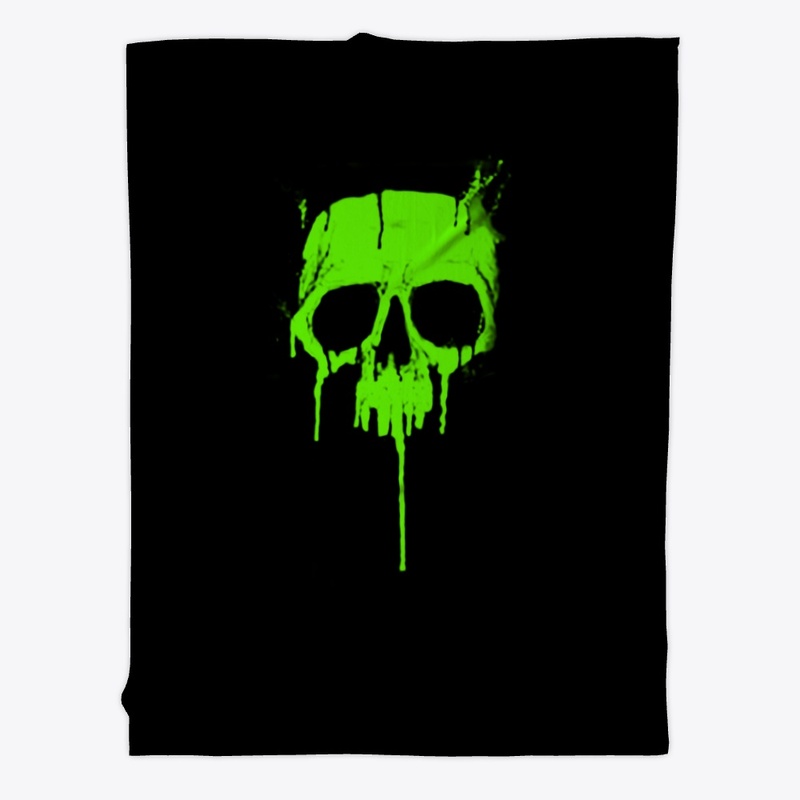 Classic Metal Graffiti Skull - Dripping