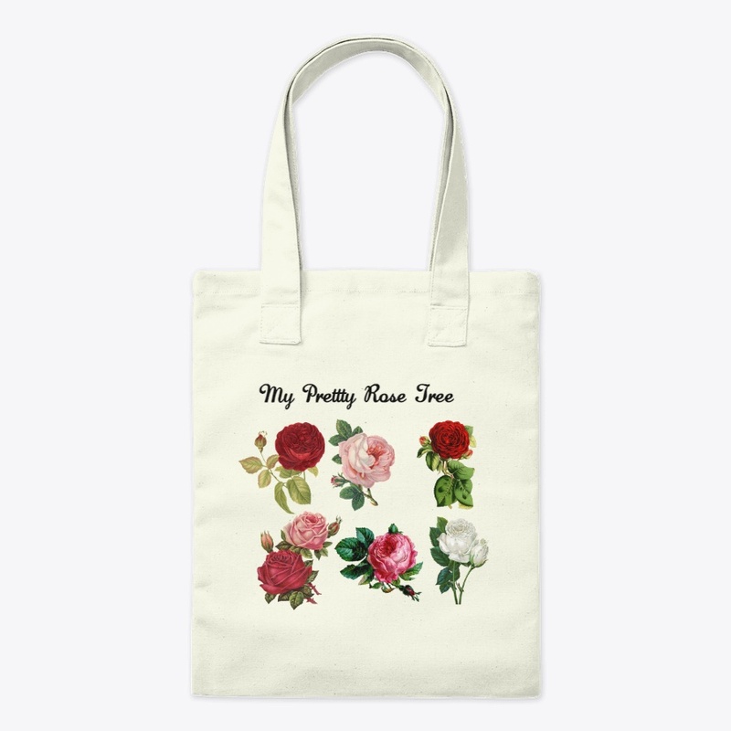 Rose Flower Cotton Tote Bag