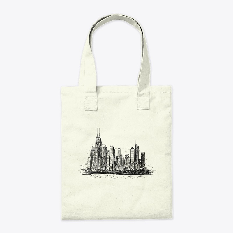 Chicago Skyline Tote Bag