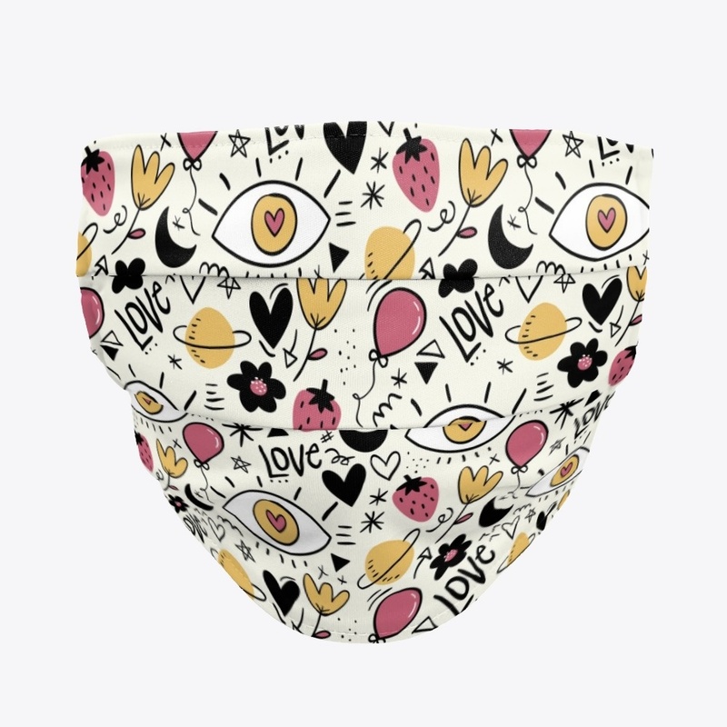 Cute Love Face Mask