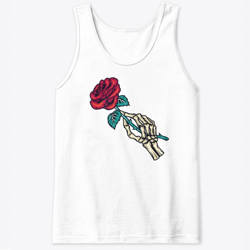  Skeleton Hand Holding Rose Hoodie 