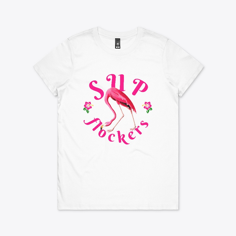 Women's Tees Vintage Funny Flamingo