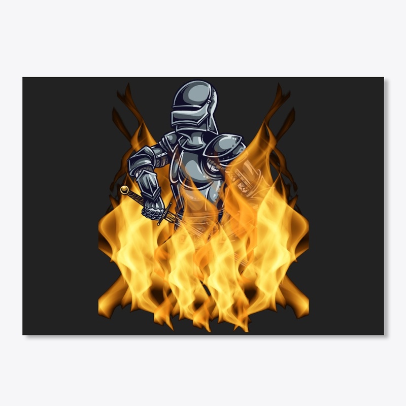knight on fire