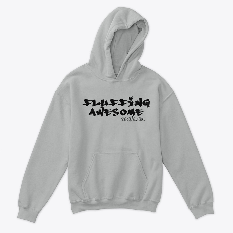 Fluffing Awesome kids black logo