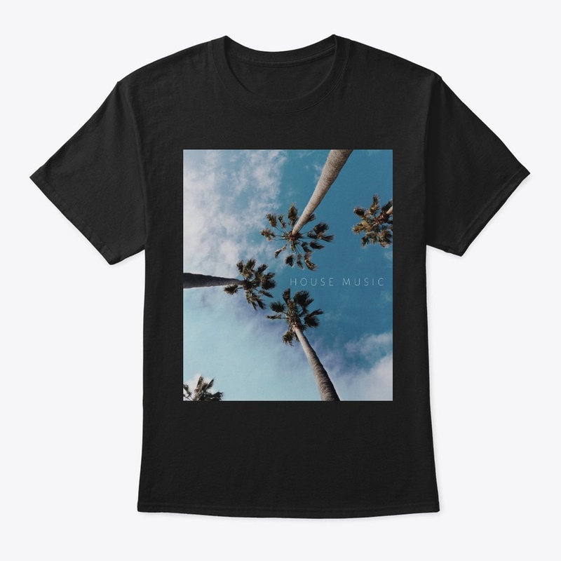 House Music Beach Palm Tree Sunset DJ