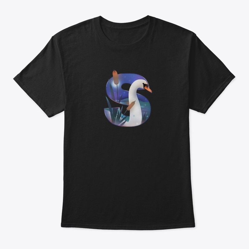 Initial Monogram Letter S Is For Swan