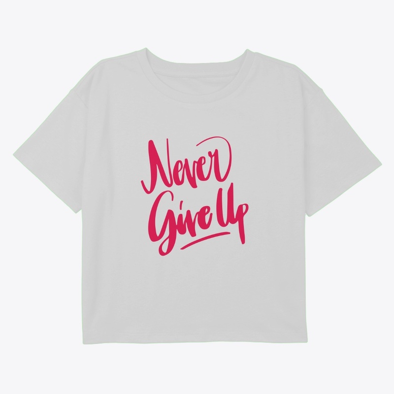 Motivation quote design,never give up