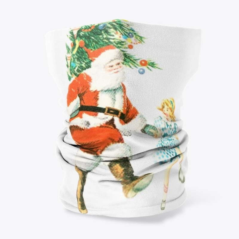 Vintage dancing Santa