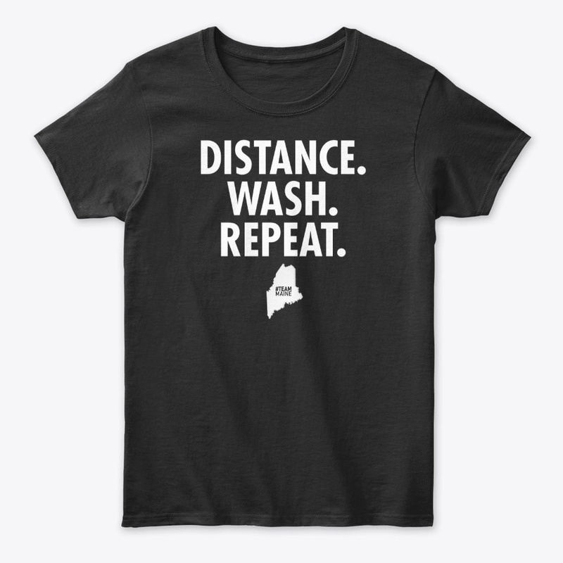 Team Maine - Distance, Wash, Repeat (White)