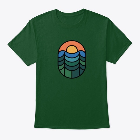 Sunset And Trees Deep Forest T-Shirt Front