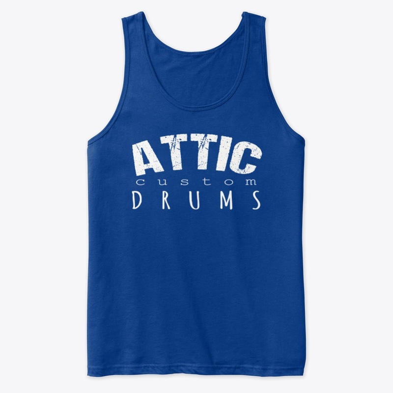 ATTIC CUSTOM DRUMS - WHITE WORDS TANK