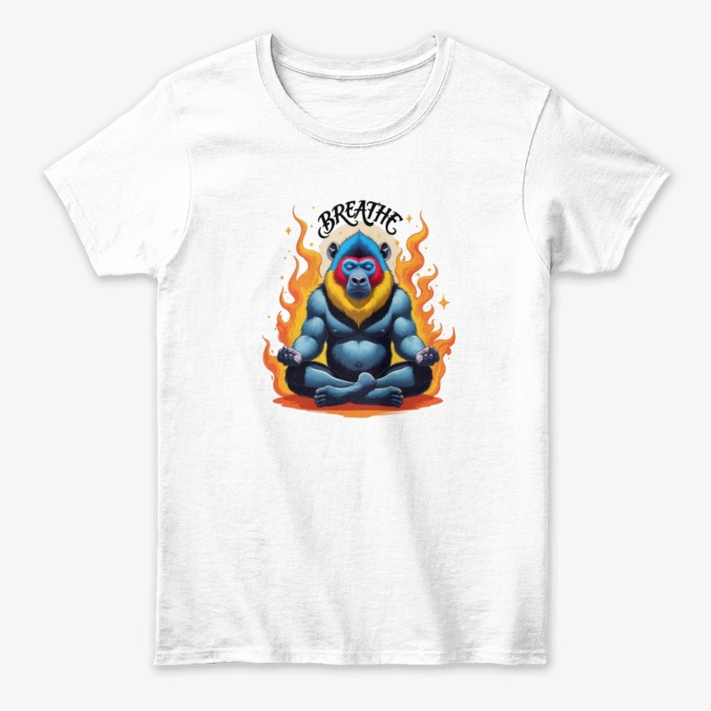 BREATHE – Meditating Mandrill Art