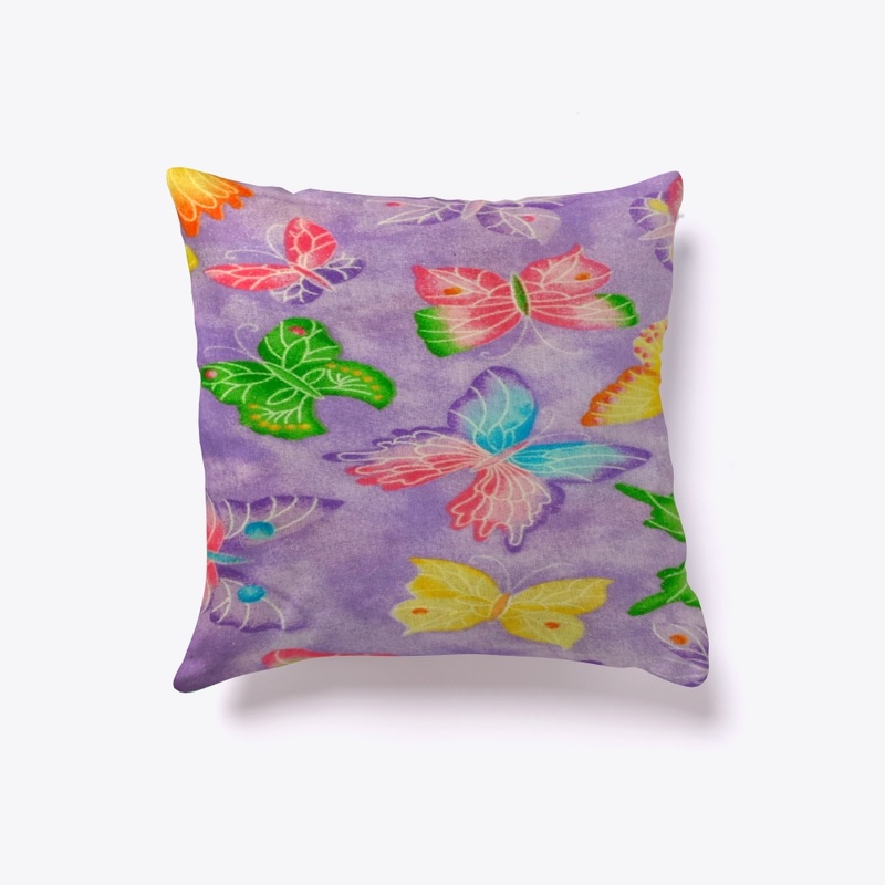 Pillow + Fleece Blanket Butterflies.
