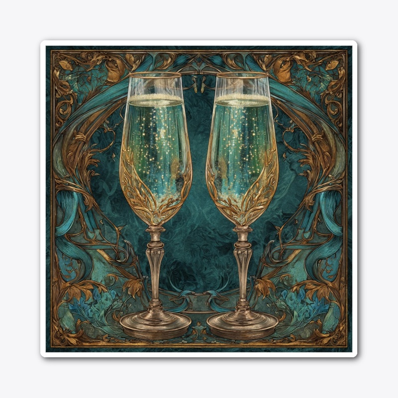 Teal Opulence - Golden Celebration