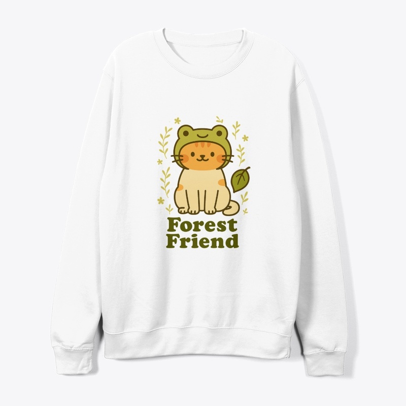 Forest Friend Frog Hat Cat