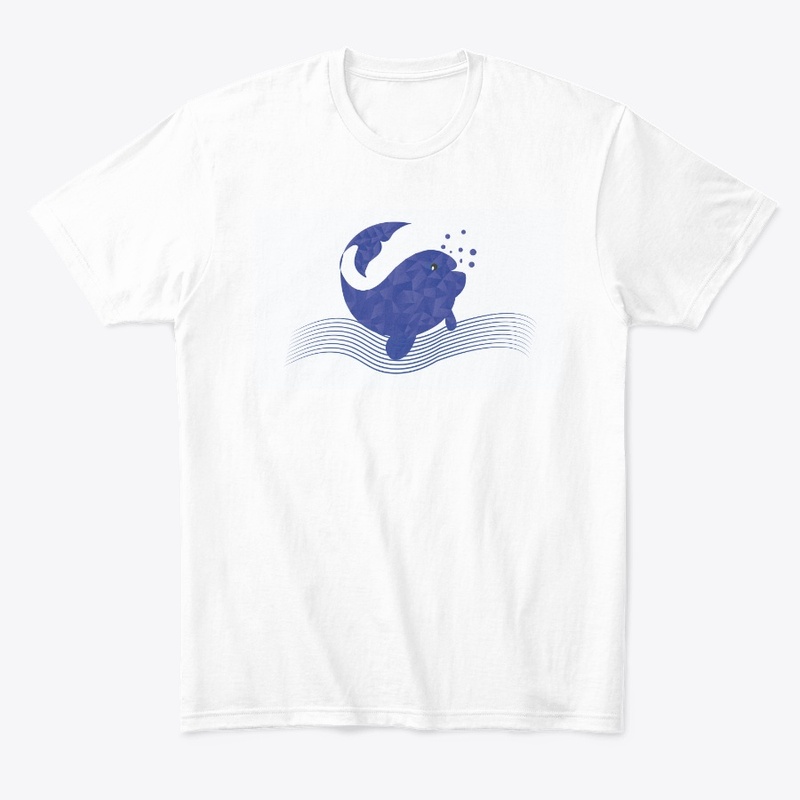 polygonal dolphin t -shirt
