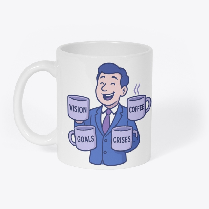 Management Juggles Mugs