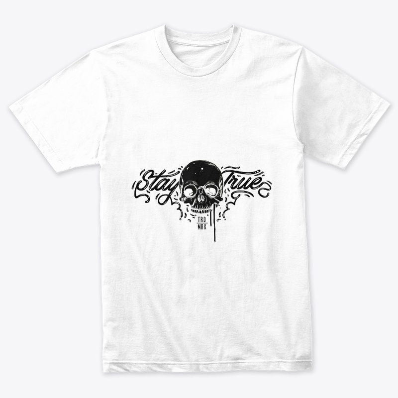Craze Uk | Stay True Skull - B&W Tees