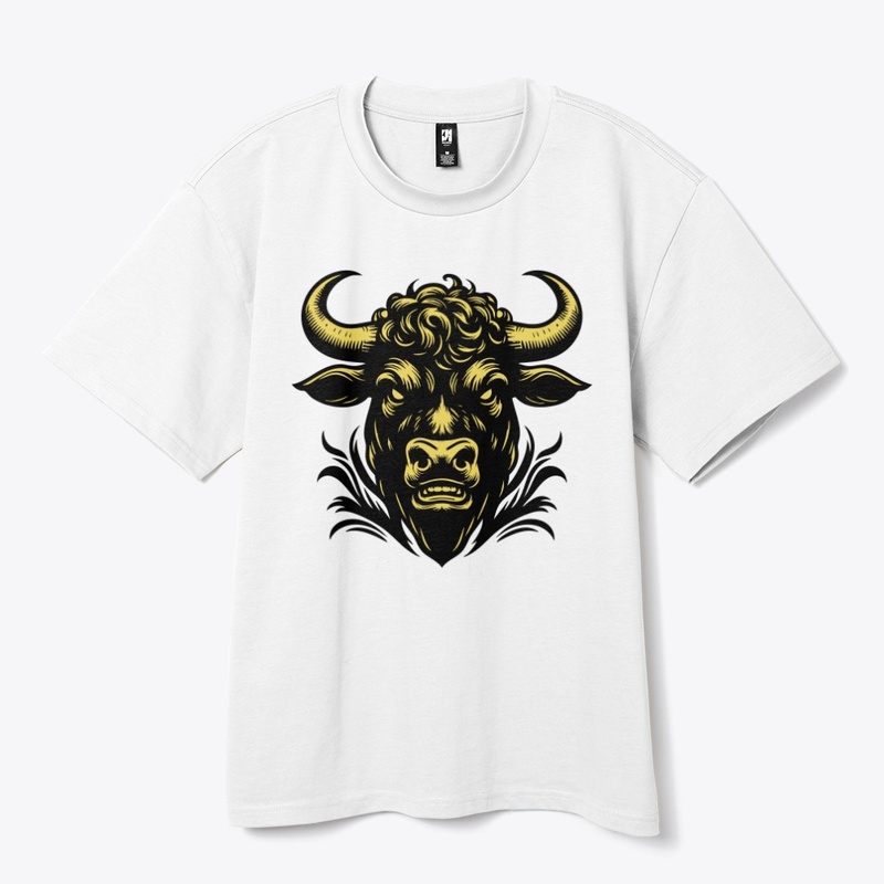 Angry Cow Head Design