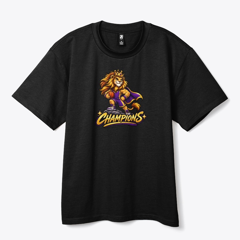 Champions Lion Basketball Mascot 