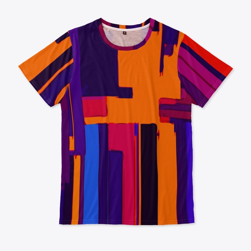 Multicolor Abstract Stripe Pattern  