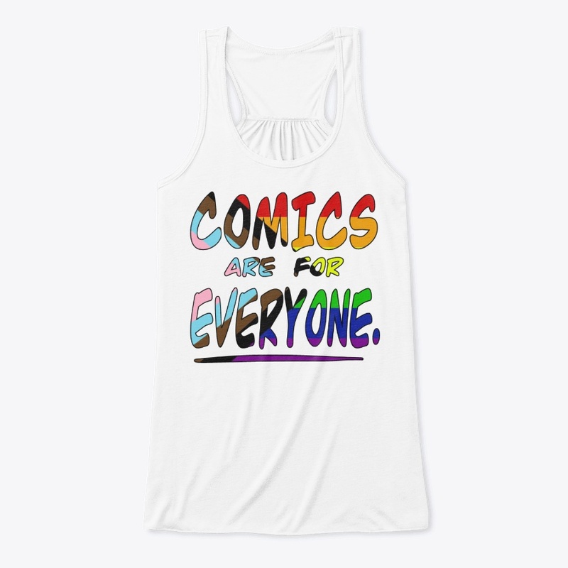 Progress Pride "Comics are for Everyone"
