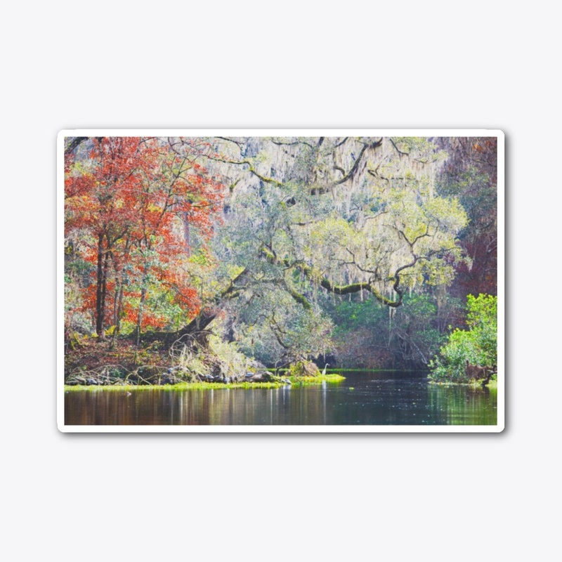 Calm autumn river scenery