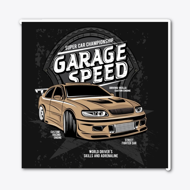 Garage Speed Custom Die-Cut Sticker
