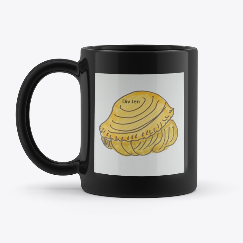 Div Jen Black Mug