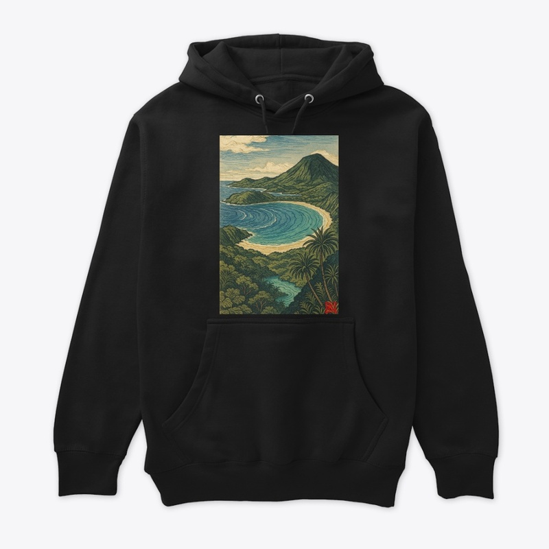 Hawaiian Bay - Katsushika Hokusai Style