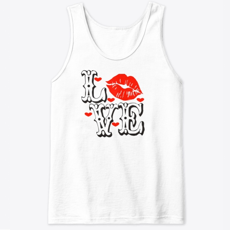 Love Heart Letter Print T Shirt