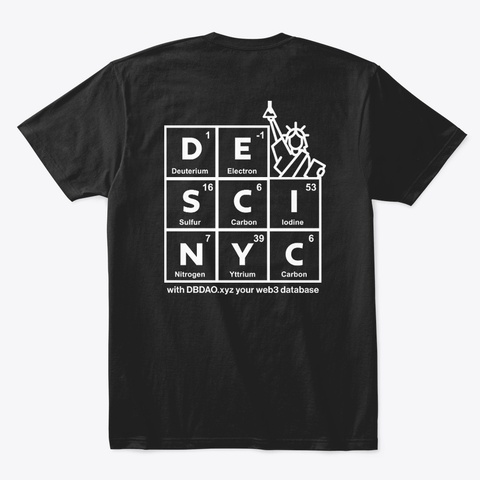 De Sci Nyc T Shirt Black Camiseta Back