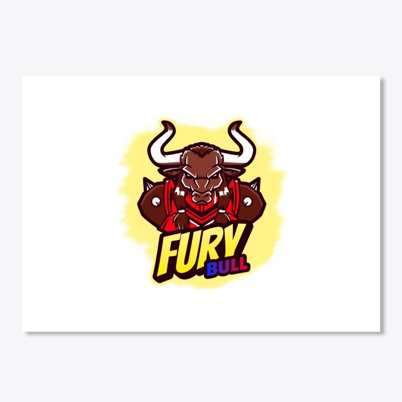 cartoon logo design: fury bull