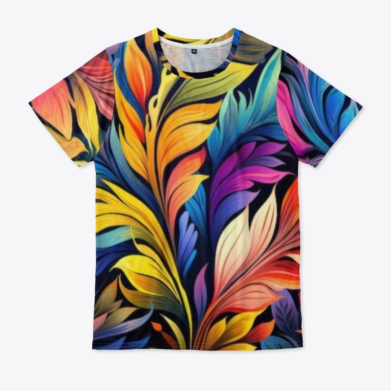 Vibrant Feather Explosion
