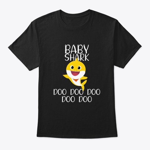 Baby Shark Official  Baby Shark Doo Doo  Black T-Shirt Front