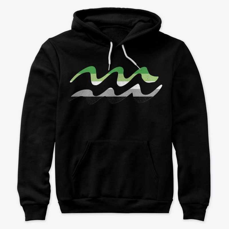 Aromantic Aquarius Pride Flag Zodiac