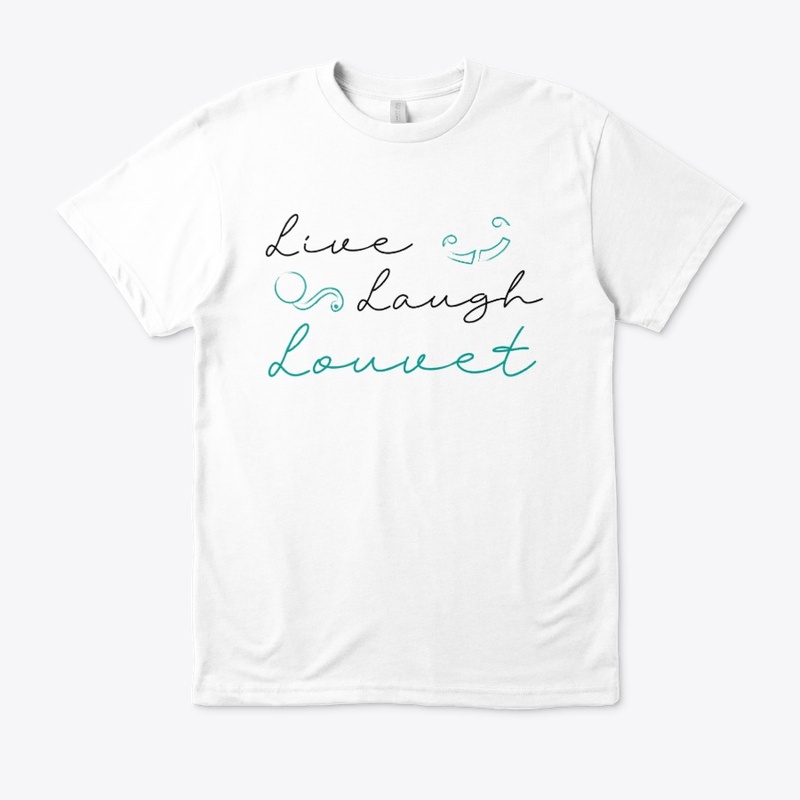Live Laugh Louvet in white