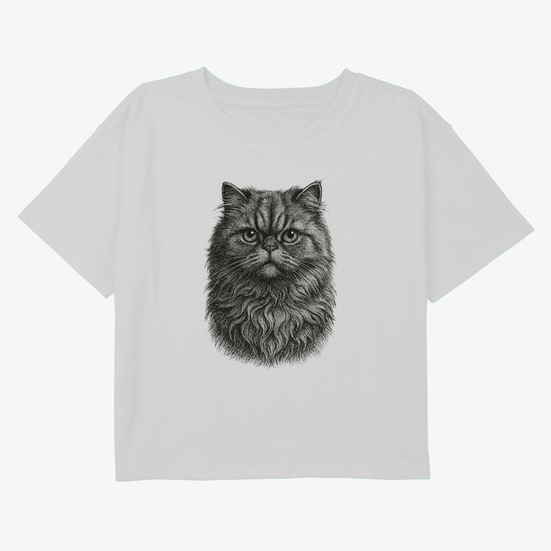 Vintage Persian Cat Art T-Shirt